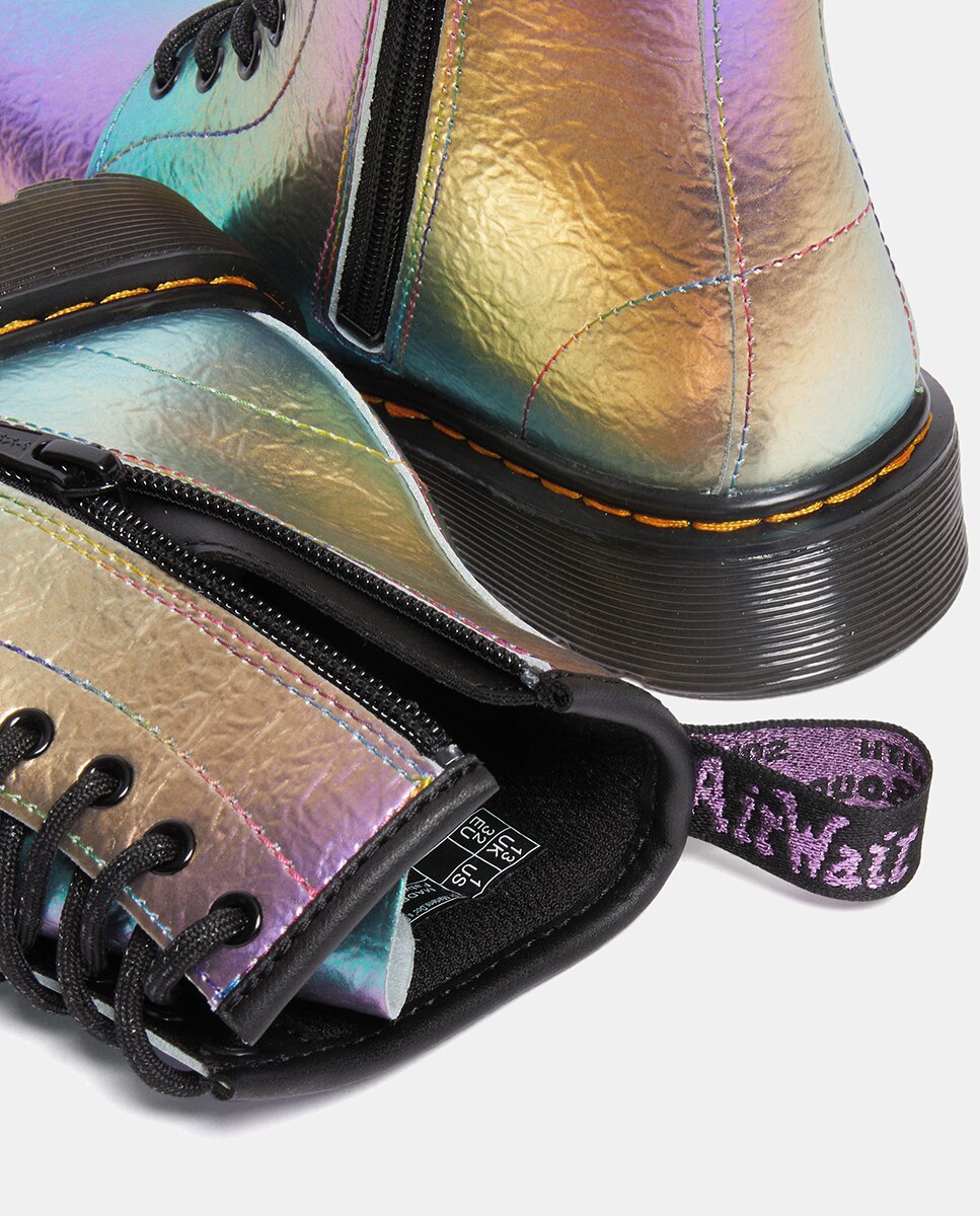 Botas 1460 Rainbow Crinkle em Pele Dr. Martens Multicolor-7