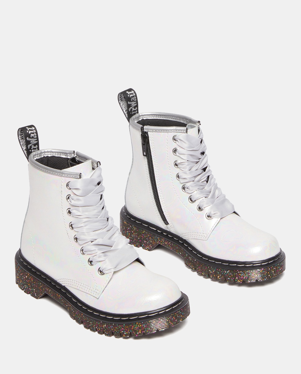 Botas 1460 Shimmer em Pele Dr. Martens Branco-3