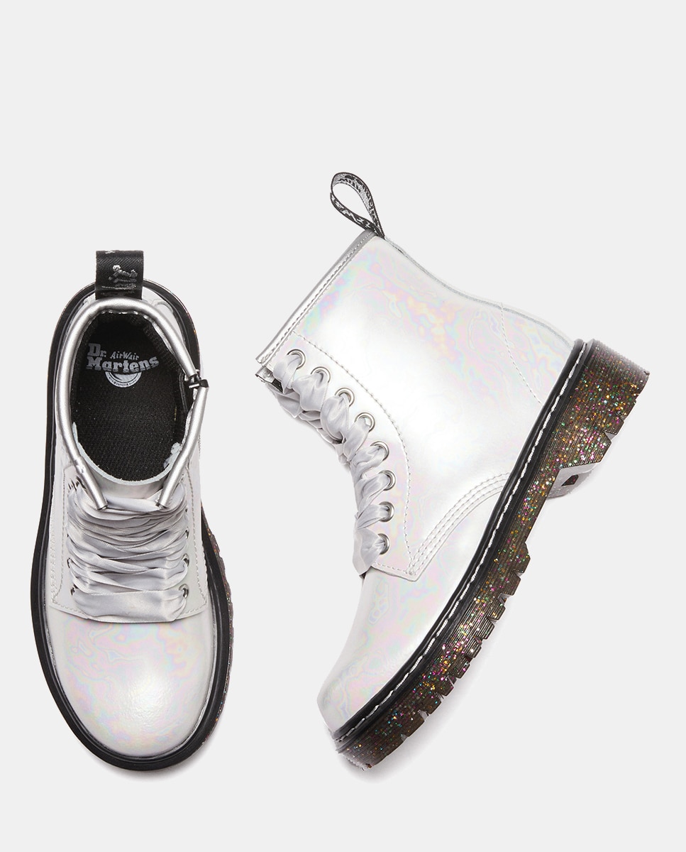 Botas 1460 Shimmer em Pele Dr. Martens Branco-8