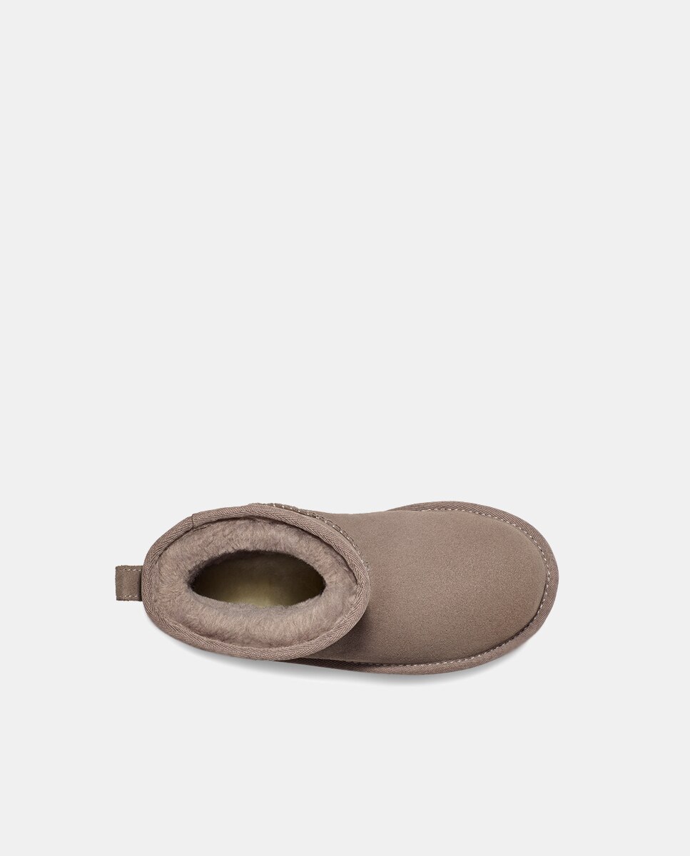 Botas Classic Mini Platform com Forro Interior de Pelo e em Pele UGG Rosa-5