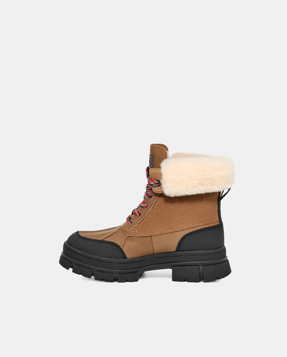 Botas Ashton Addie com Forro Interior de Pelo e em Pele UGG Castanho-2