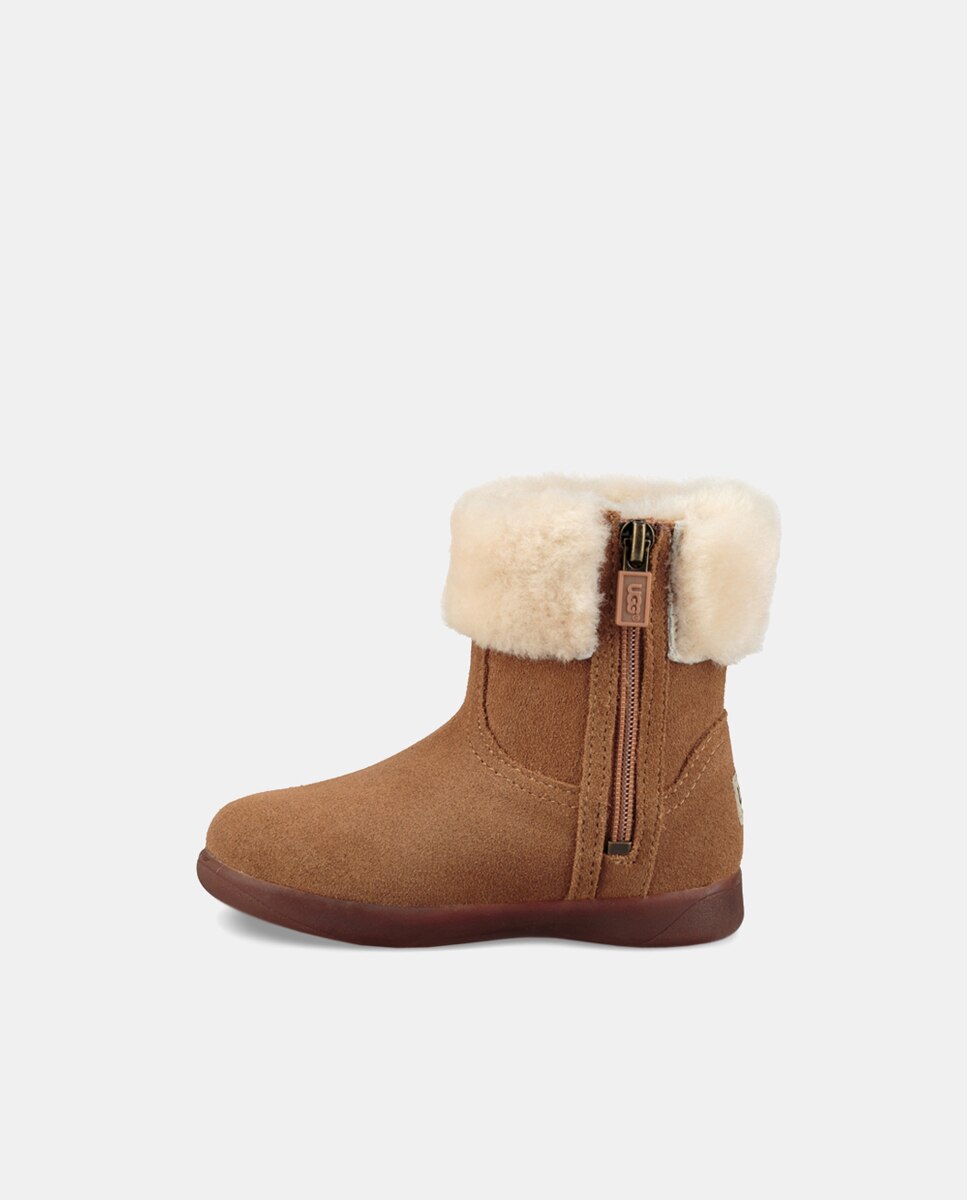 Botas Jorie com Forro Interior de Pelo e em Pele UGG Castanho-2
