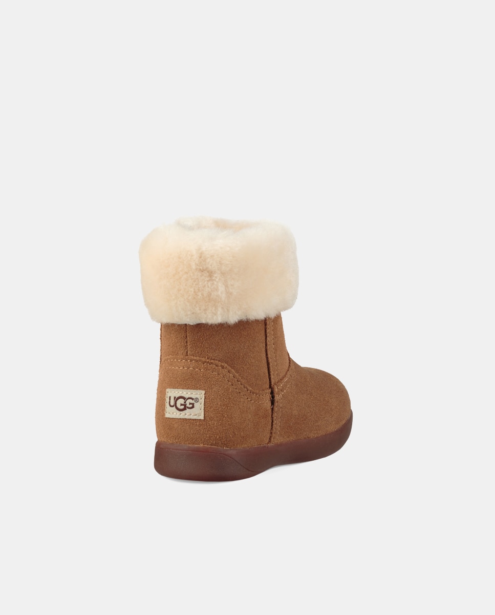 Botas Jorie com Forro Interior de Pelo e em Pele UGG Castanho-3