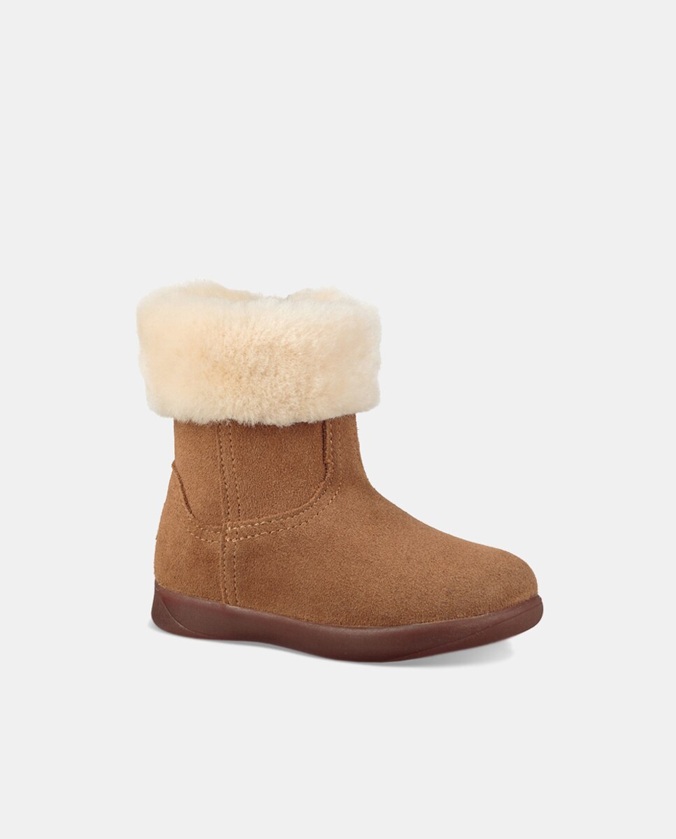 Botas Jorie com Forro Interior de Pelo e em Pele UGG Castanho-6