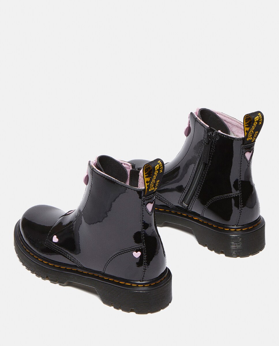 Botas em Verniz com Fecho de Correr Dr. Martens Preto-4