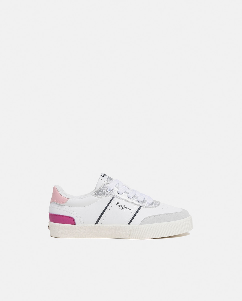 Sapatilhas de Ténis Retro em Contraste de Cor Pepe Jeans Branco-1