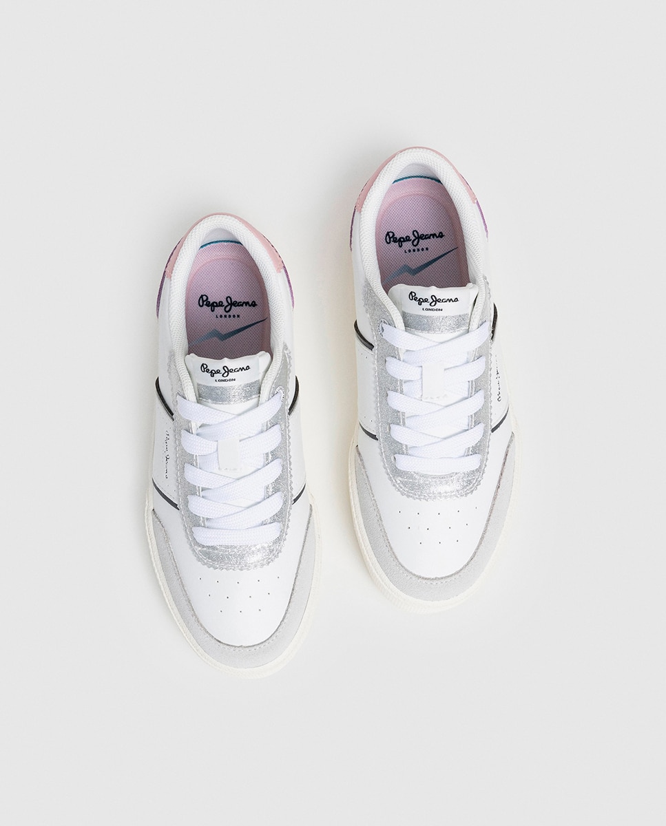 Sapatilhas de Ténis Retro em Contraste de Cor Pepe Jeans Branco-2