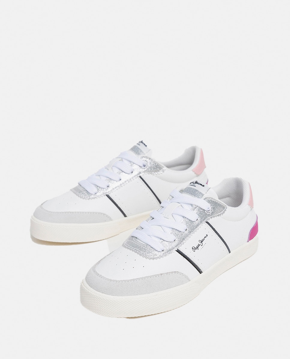 Sapatilhas de Ténis Retro em Contraste de Cor Pepe Jeans Branco-3