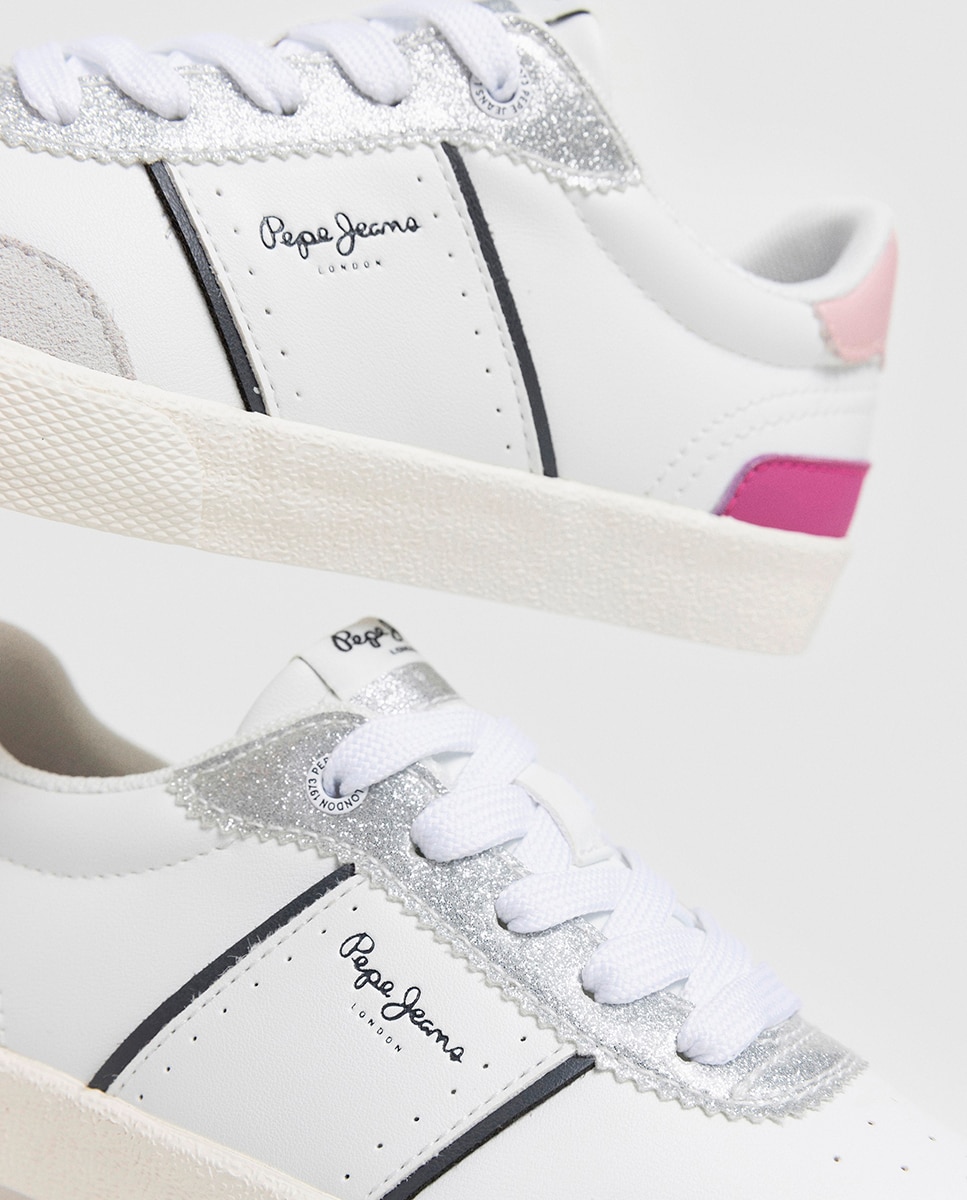 Sapatilhas de Ténis Retro em Contraste de Cor Pepe Jeans Branco-5