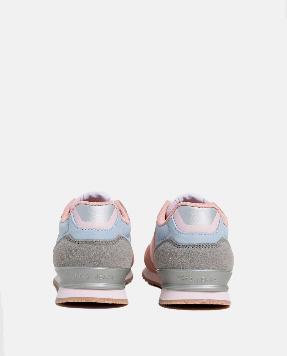 Zapatilla moderna running London de niña multicolor - Pepe Jeans - Rosa pastel Rosa pastel-4