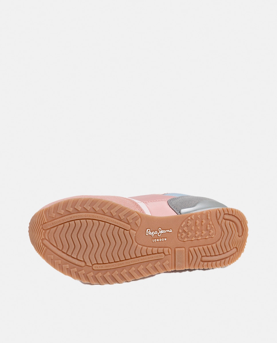 Zapatilla moderna running London de niña multicolor - Pepe Jeans - Rosa pastel Rosa pastel-6
