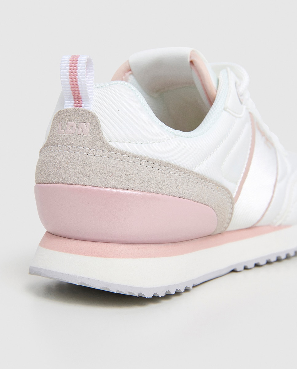 Sapatilhas Dublin Fame com Fita Lateral e Cores Alternadas Pepe Jeans Branco-4
