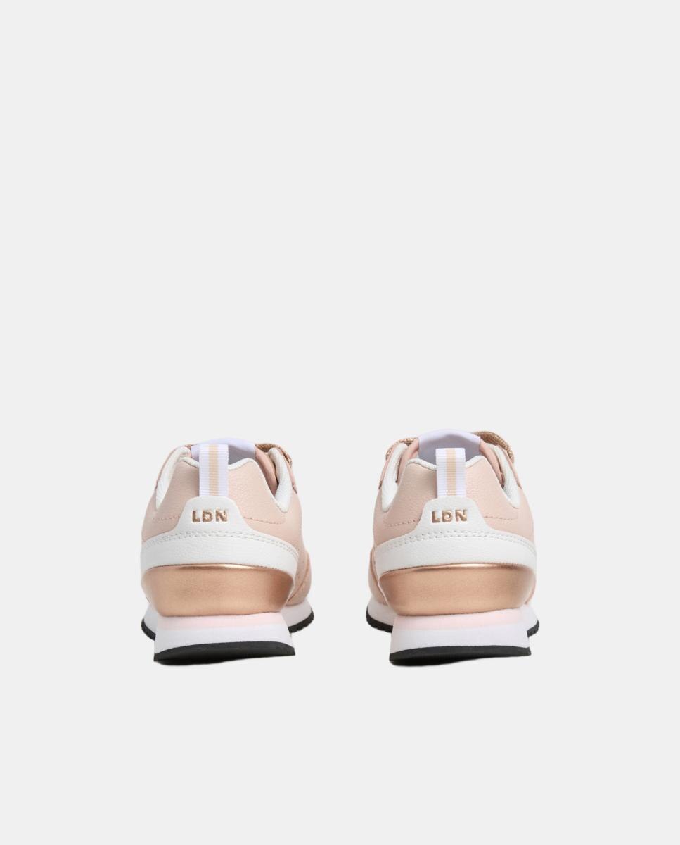Zapatilla con combinaciones de materiales Dublin Combi - Pepe Jeans - Rosa pálido Rosa pálido-4