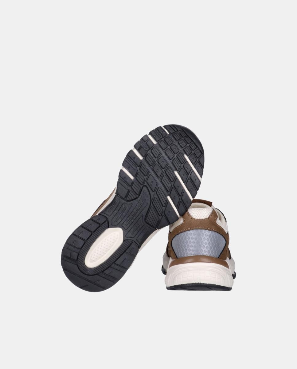 Zapatilla de niña runner calvin klein de serraje - Marrón Marrón-5