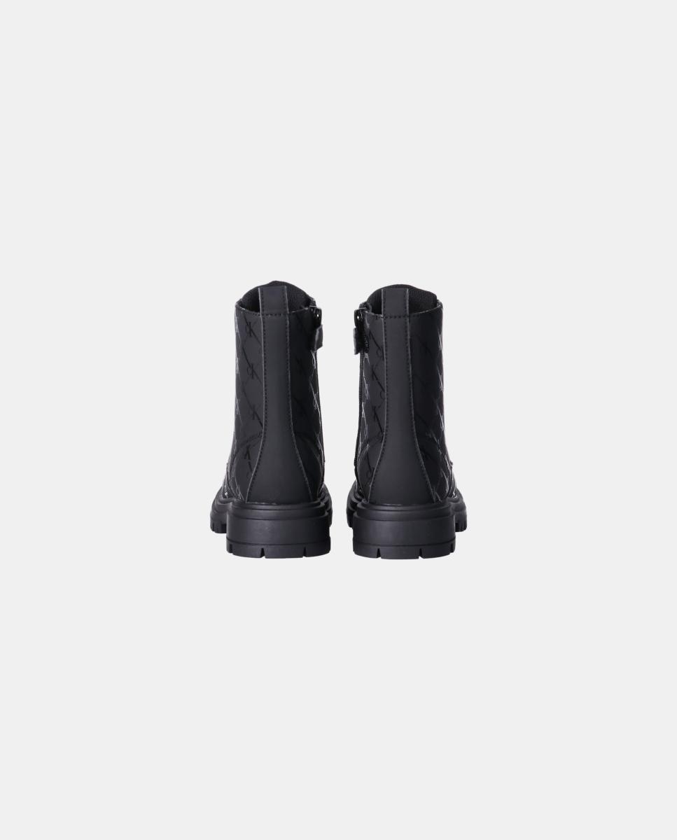 Botas de niña calvin klein con estampado monogram. - Negro Negro-3