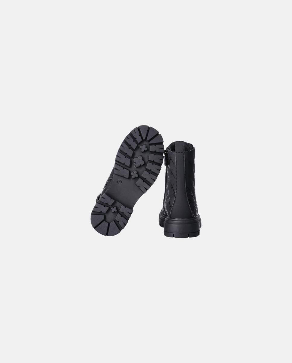 Botas de niña calvin klein con estampado monogram. - Negro Negro-5