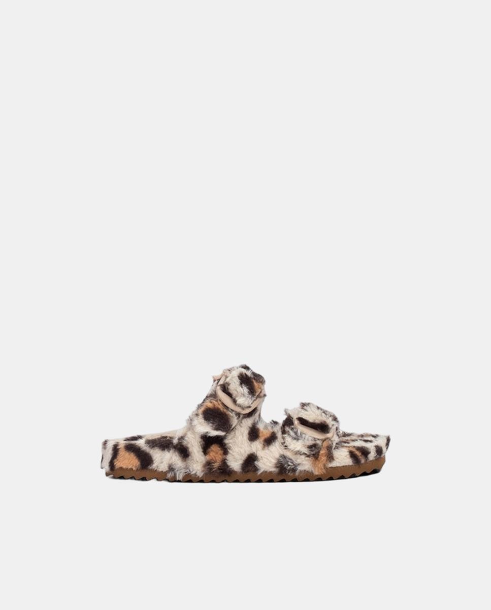 Zapatillas de niña de casa textil - Marrón Suave Marrón Suave-1