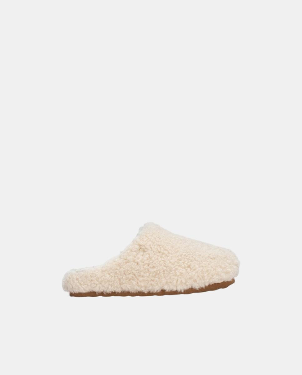 Zapatillas de niña de casa textil - Beige Beige-1