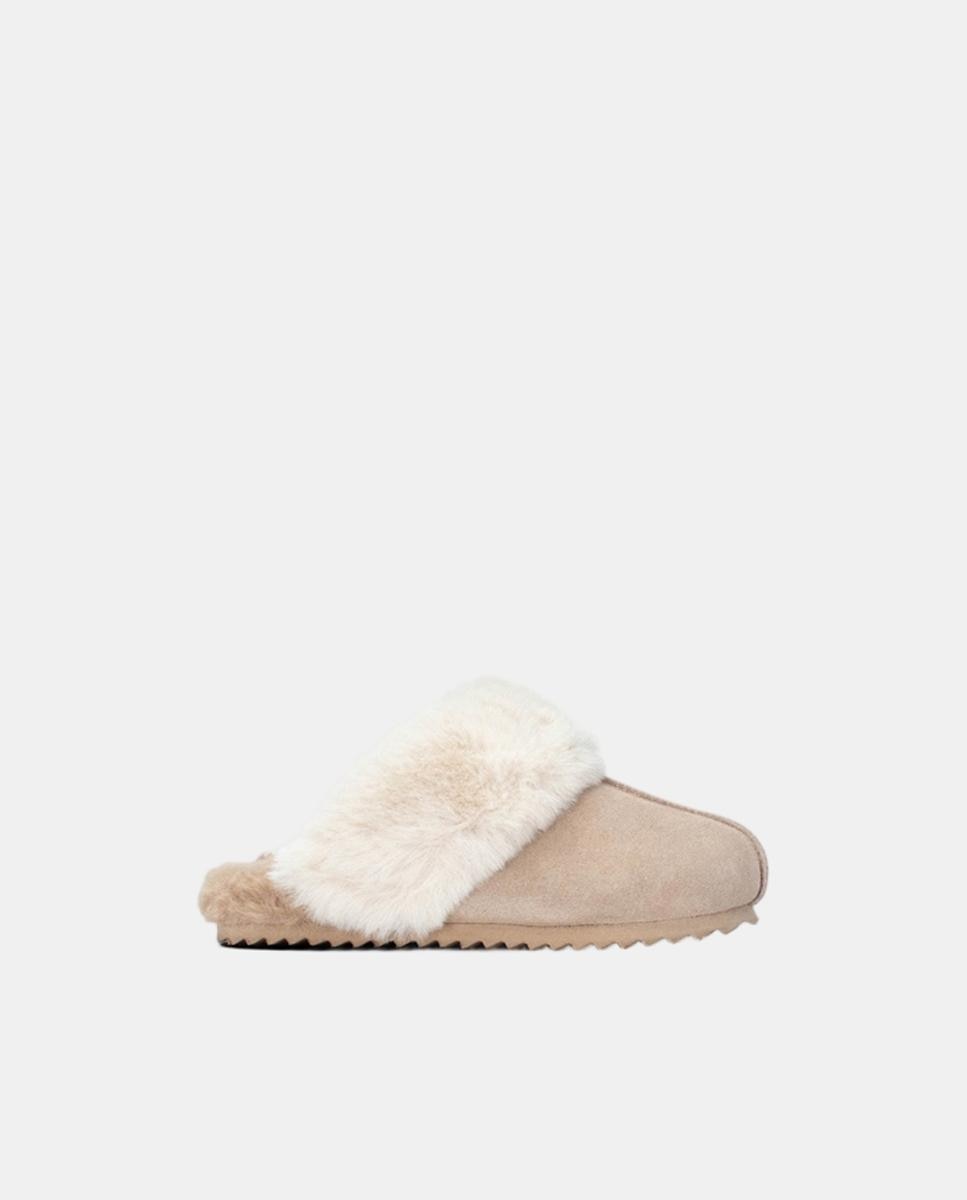 Zapatillas de niña de casa en serraje - Xti - Beige Beige-1