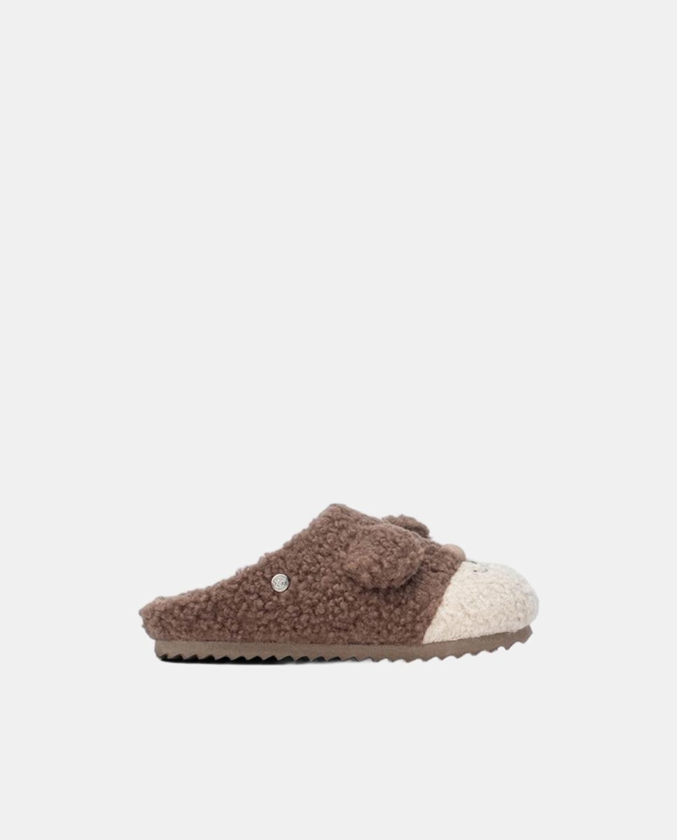 Zapatillas de niña de casa textil - Beige Beige-1