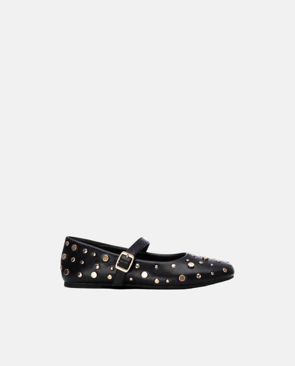 Merceditas de niña con tachas - Xti Kids - Negro Negro-1