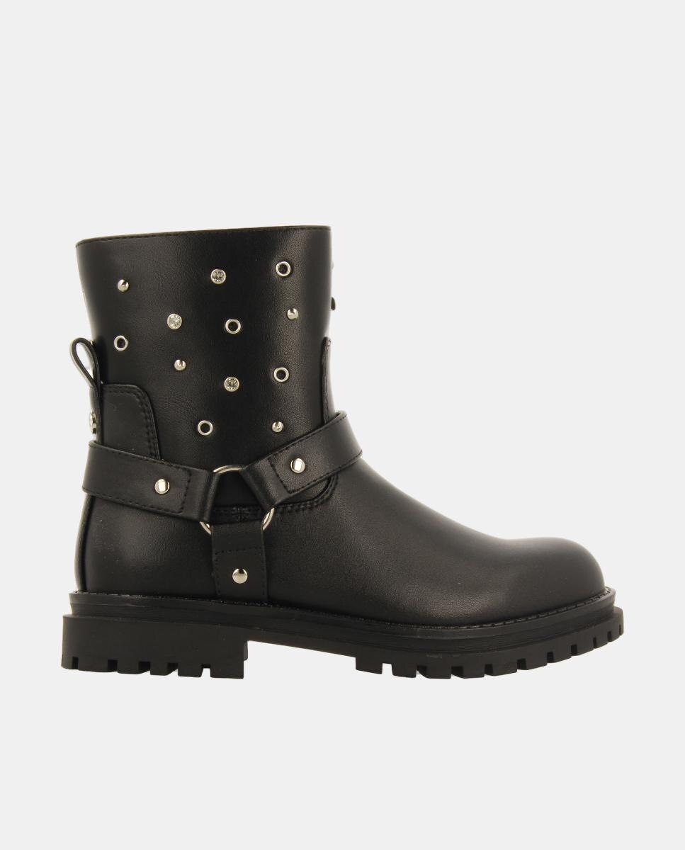 Botas com Tachas e Argolas Gioseppo Preto-1