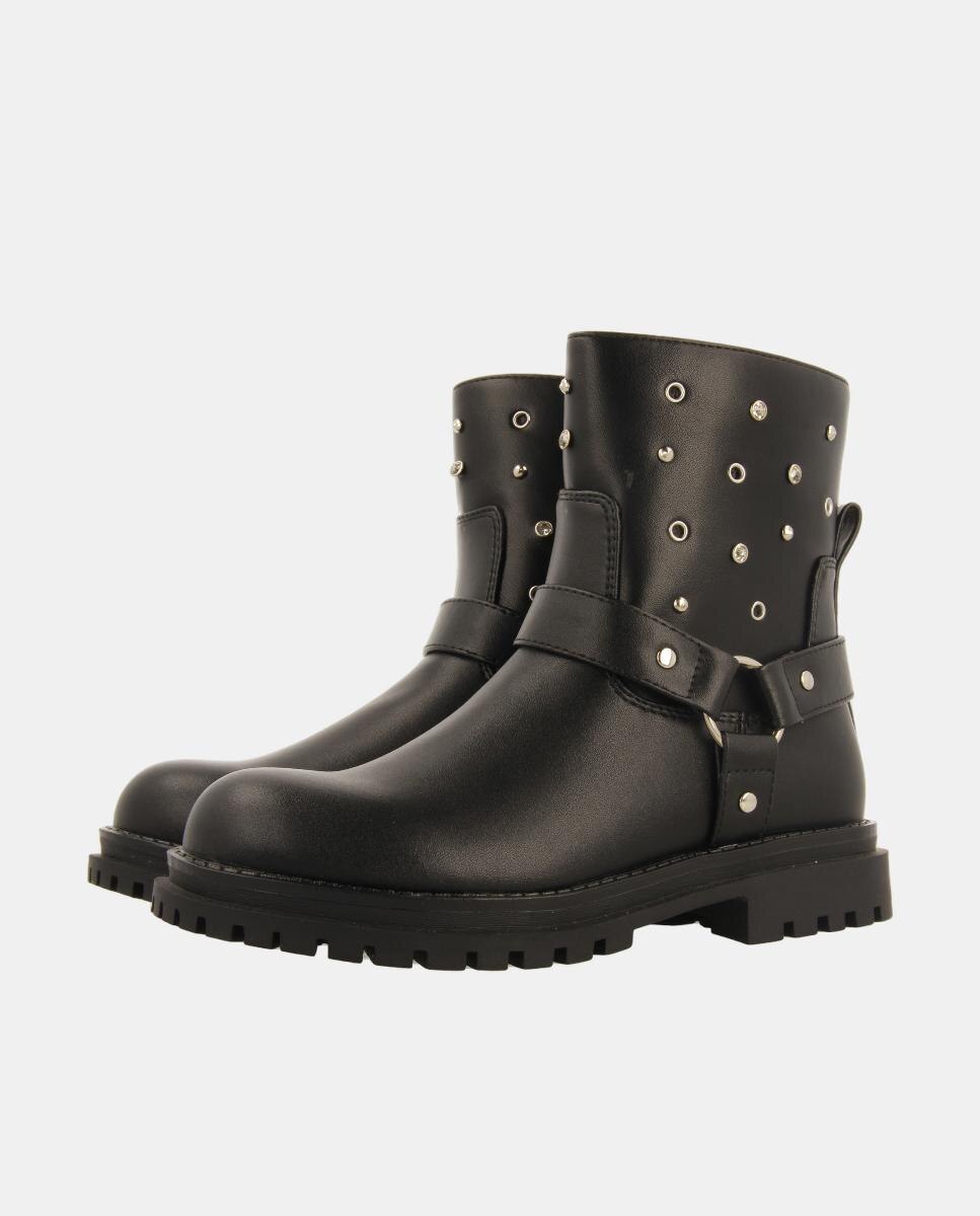 Botas com Tachas e Argolas Gioseppo Preto-2