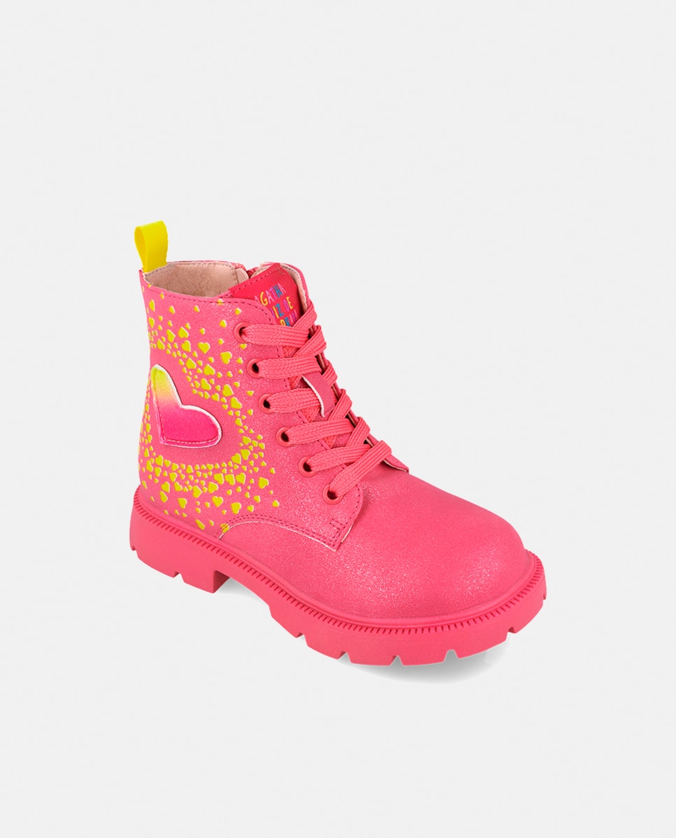 Imagem 0 de Botas com Corações de Adorno e Fecho de Correr