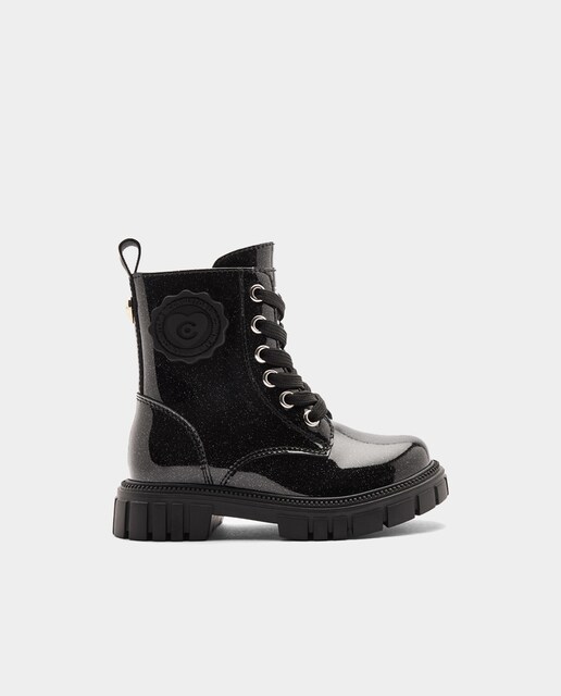 Imagem 0 de Botas Combat com Glitter Plastificado