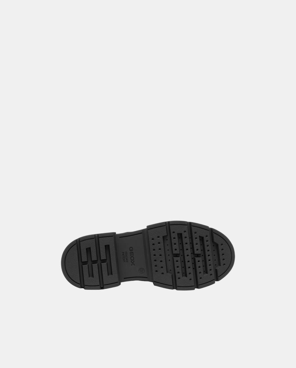 Botins com Atacadores e Fecho de Correr Lateral Preto-6