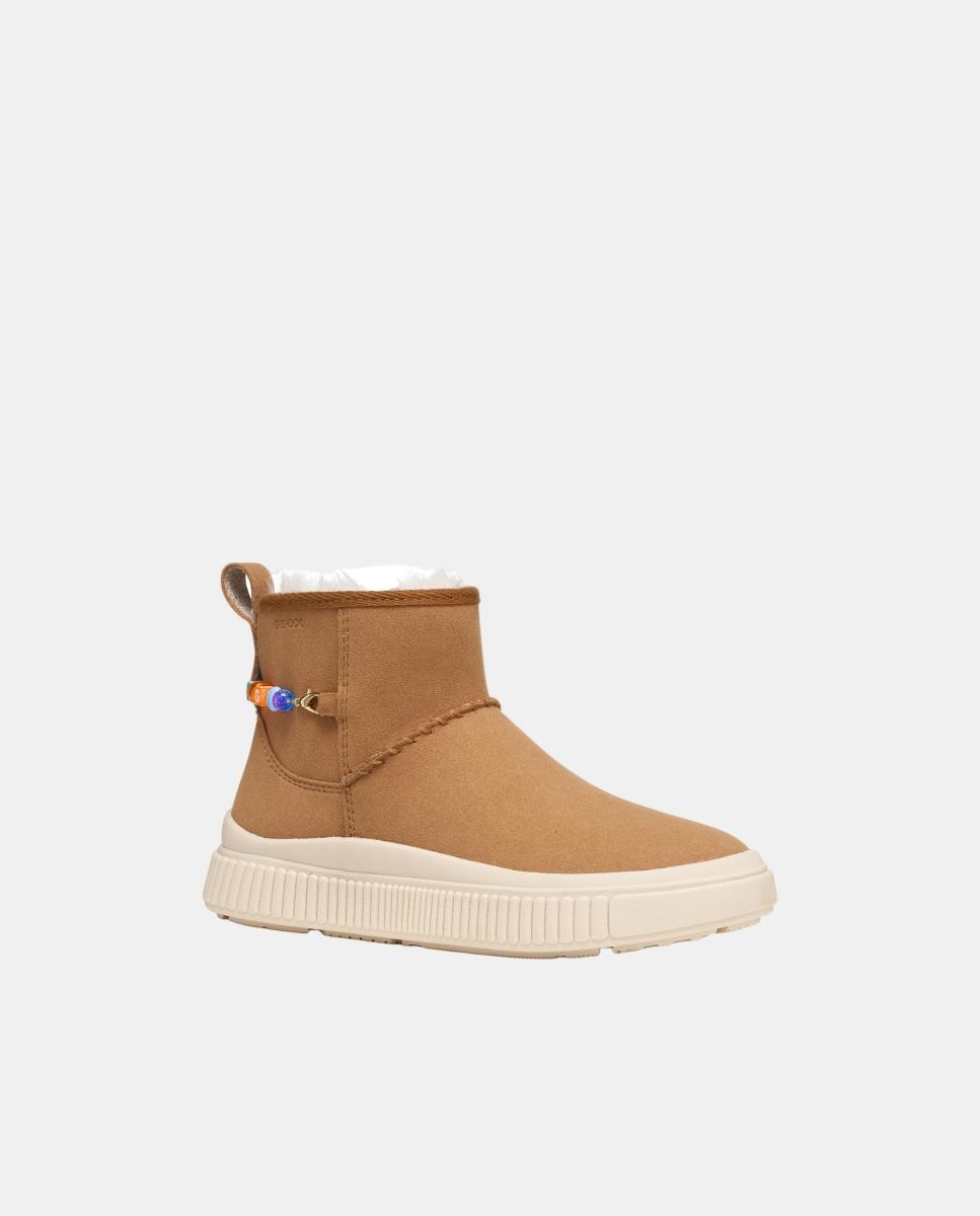 Imagen 2 de Botin de niña en suede adornado con charms - Geox - Marrón Marrón