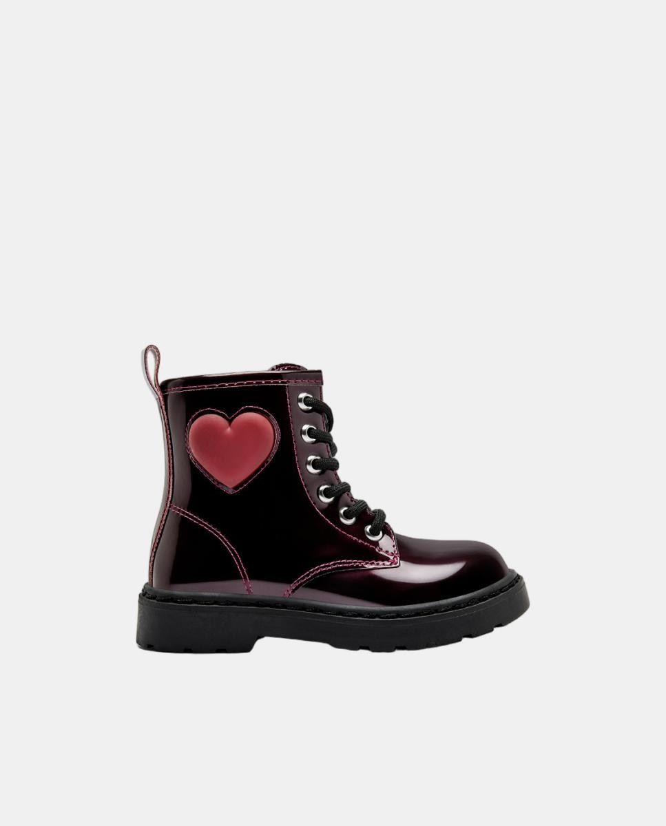 Botas com Coração de Luz - Bordeaux Conguitos Vermelho/Grená-2