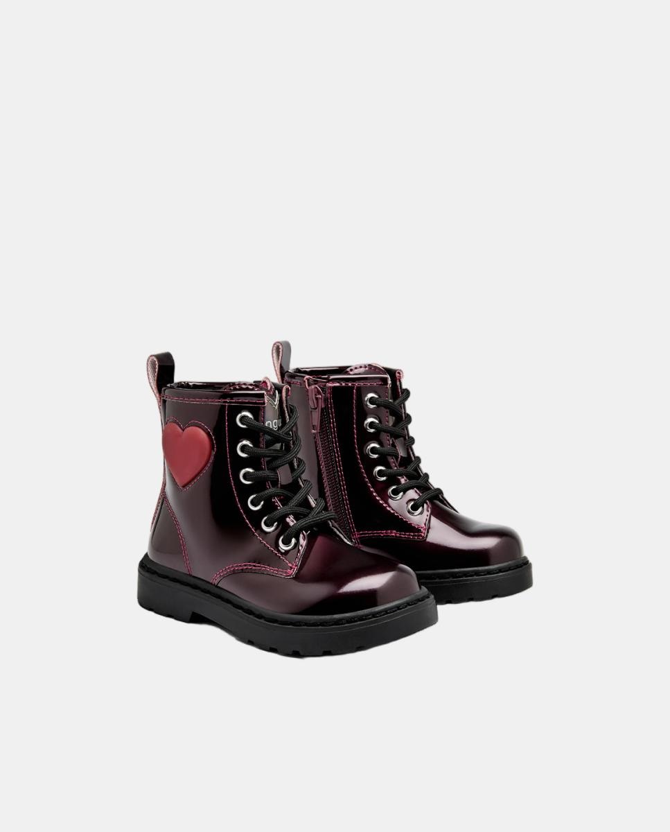 Botas com Coração de Luz - Bordeaux Conguitos Vermelho/Grená-5