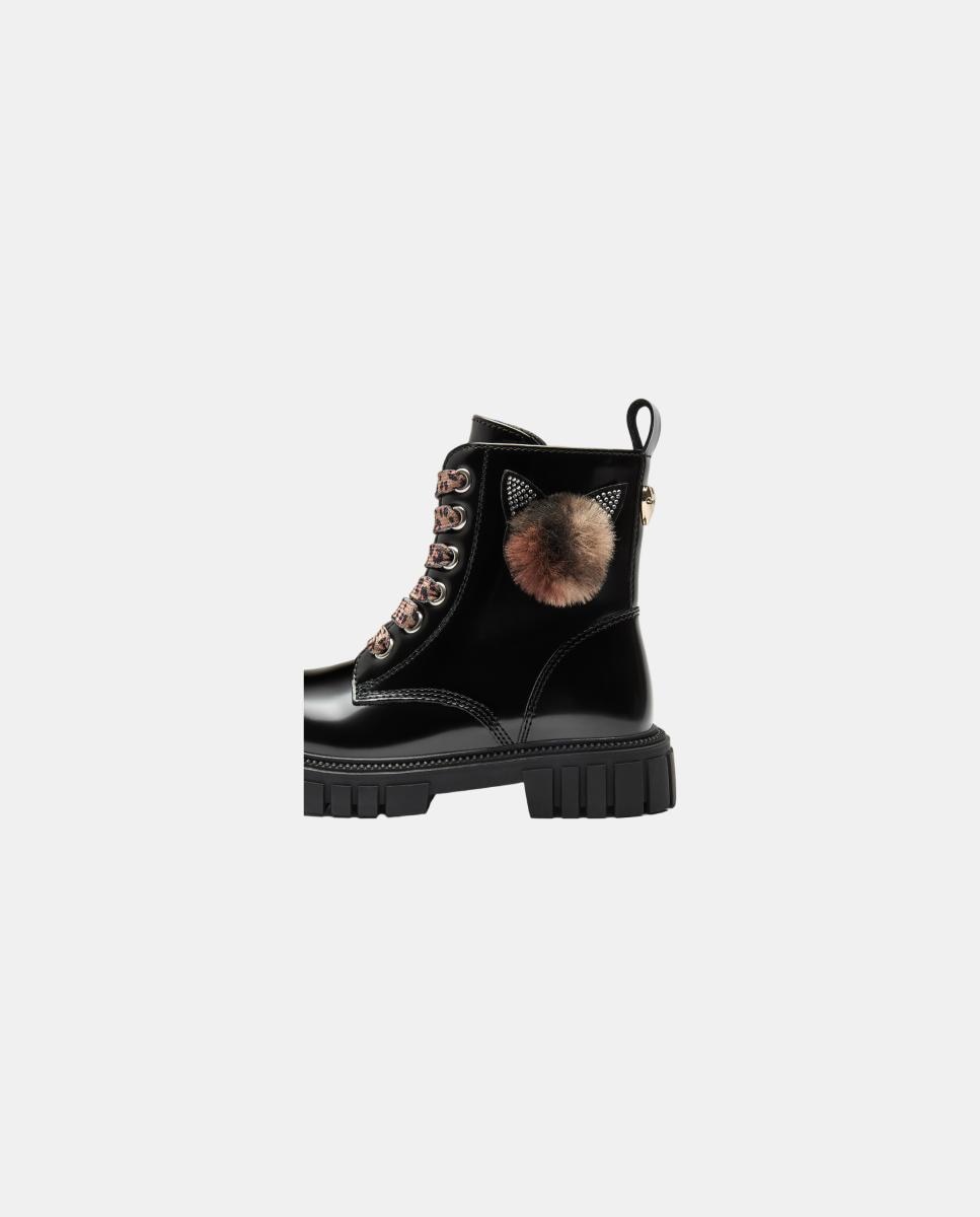 Botas com Coração de Luz - Bordeaux Conguitos Preto-4