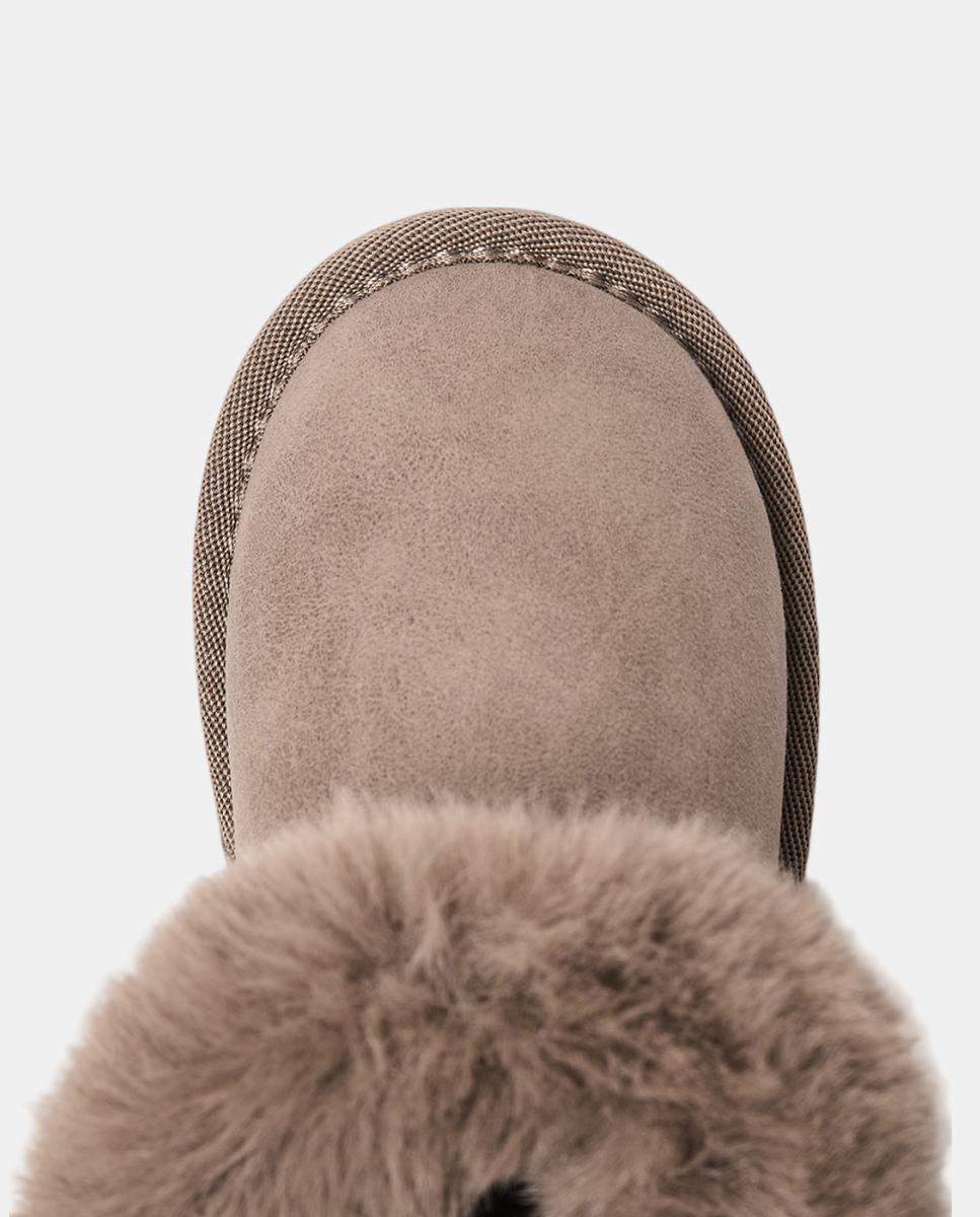 Botas Australianas com Pelo e Adorno Pendente - Taupe Taupe-3