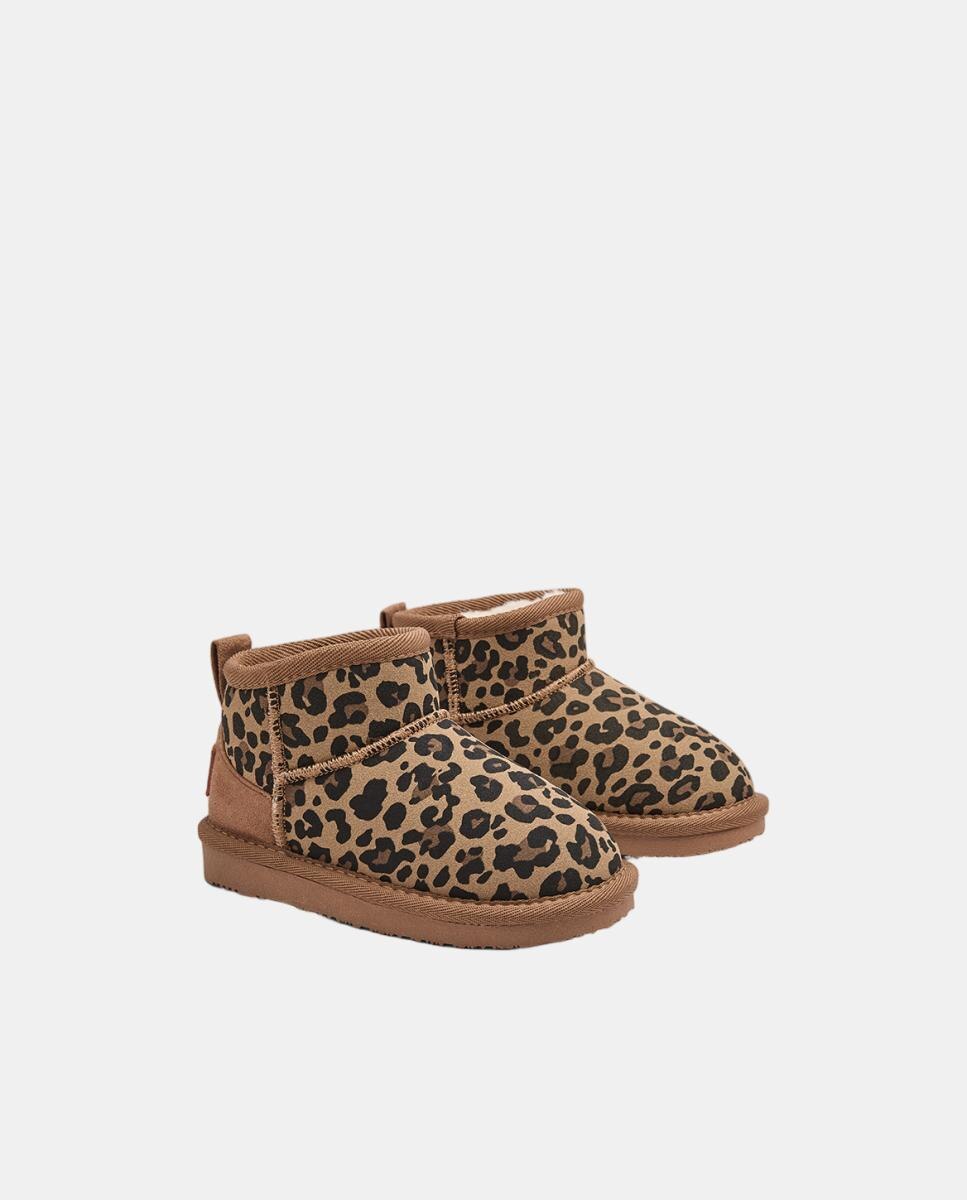 Botas Australianas com Animal Print de Leopardo - Camel Couro-2