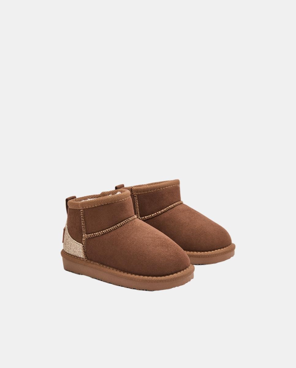 Botas Australianas com Glitter - Couro Couro-2