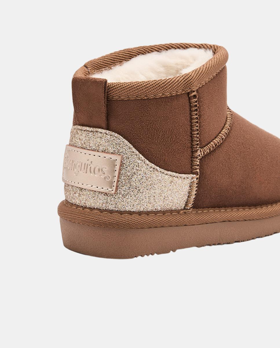 Botas Australianas com Glitter - Couro Couro-4