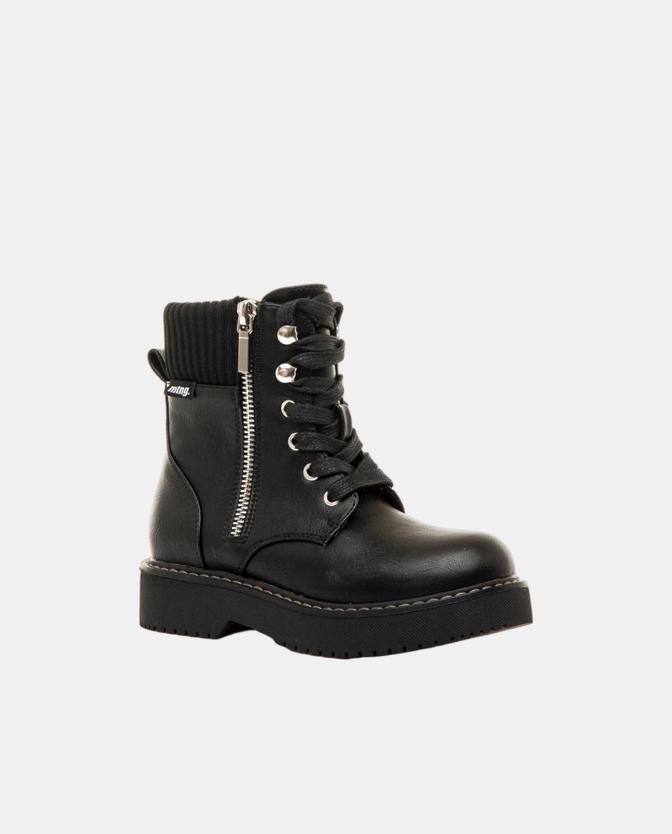 Botins de Estilo Militar Modelo Martin Preto mate-2