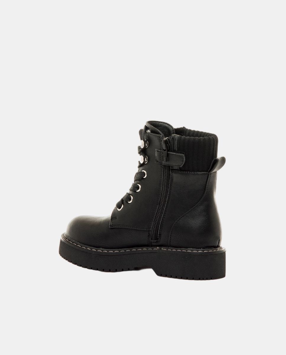 Botins de Estilo Militar Modelo Martin Preto mate-4