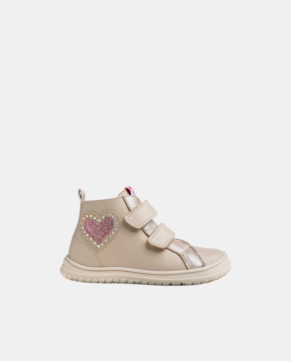 Bota botín de niña barefoot - Pablosky - Beige Beige-1