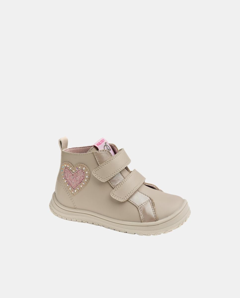 Bota botín de niña barefoot - Pablosky - Beige Beige-2