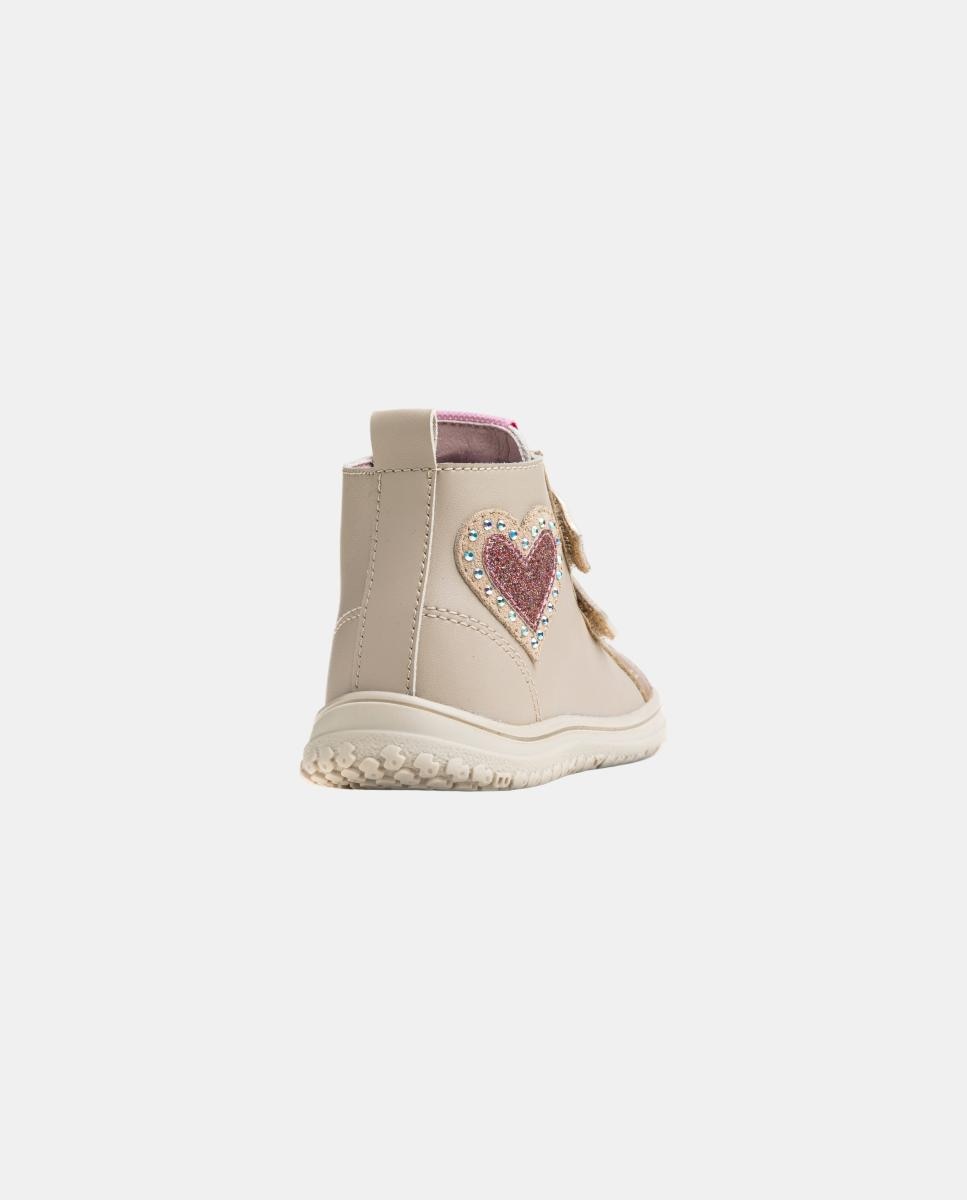 Bota botín de niña barefoot - Pablosky - Beige Beige-3
