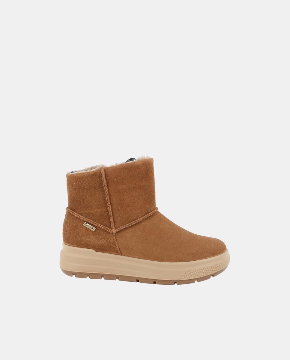 Botín de chica, en piel ante con forro Goretex y pelo - Primigi - Cuero Cuero-1