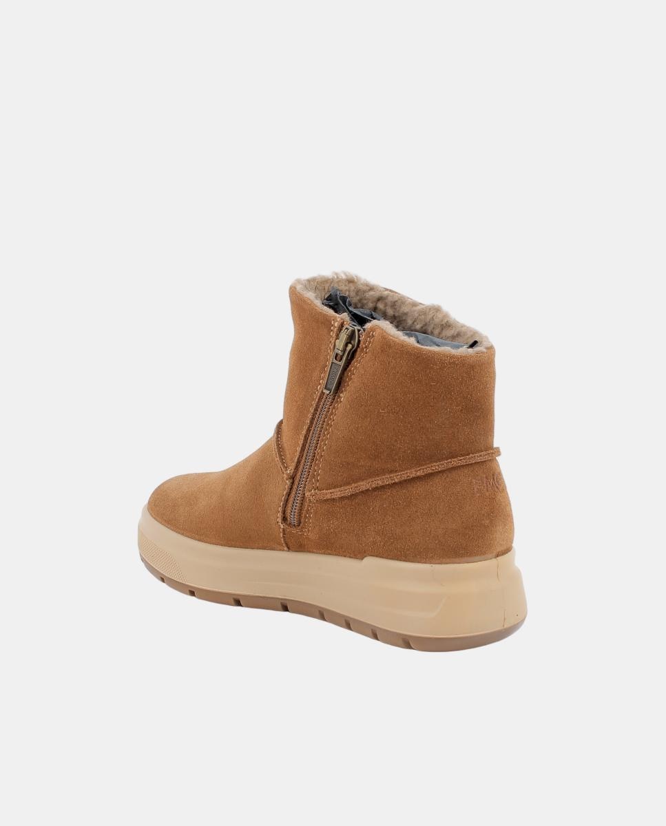 Botín de chica, en piel ante con forro Goretex y pelo - Primigi - Cuero Cuero-2