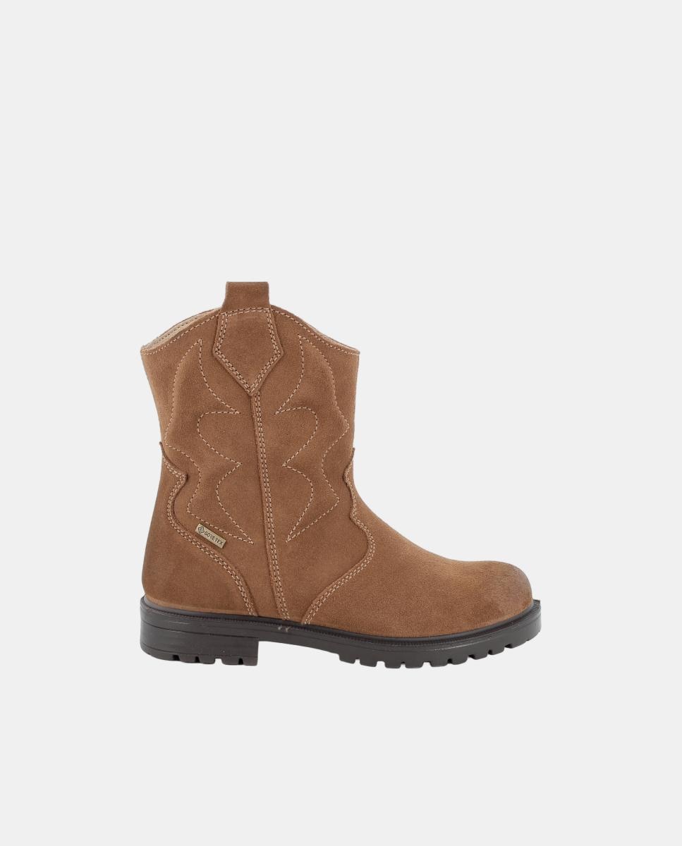 Bota de chica, en piel ante, cierre con cremallera, forro Goretex - Primigi - Cuero Cuero-1