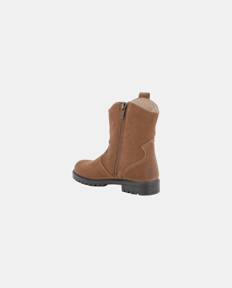 Bota de chica, en piel ante, cierre con cremallera, forro Goretex - Primigi - Cuero Cuero-2