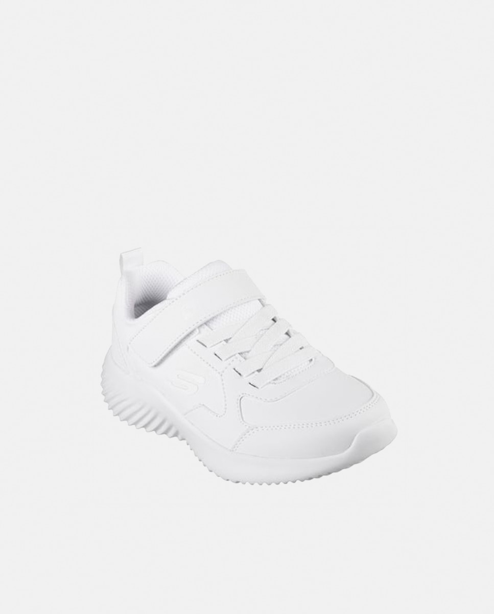 Skechers - Zapatillas Bounder de niños tipo running bajas con cierre adherente y elásticos.