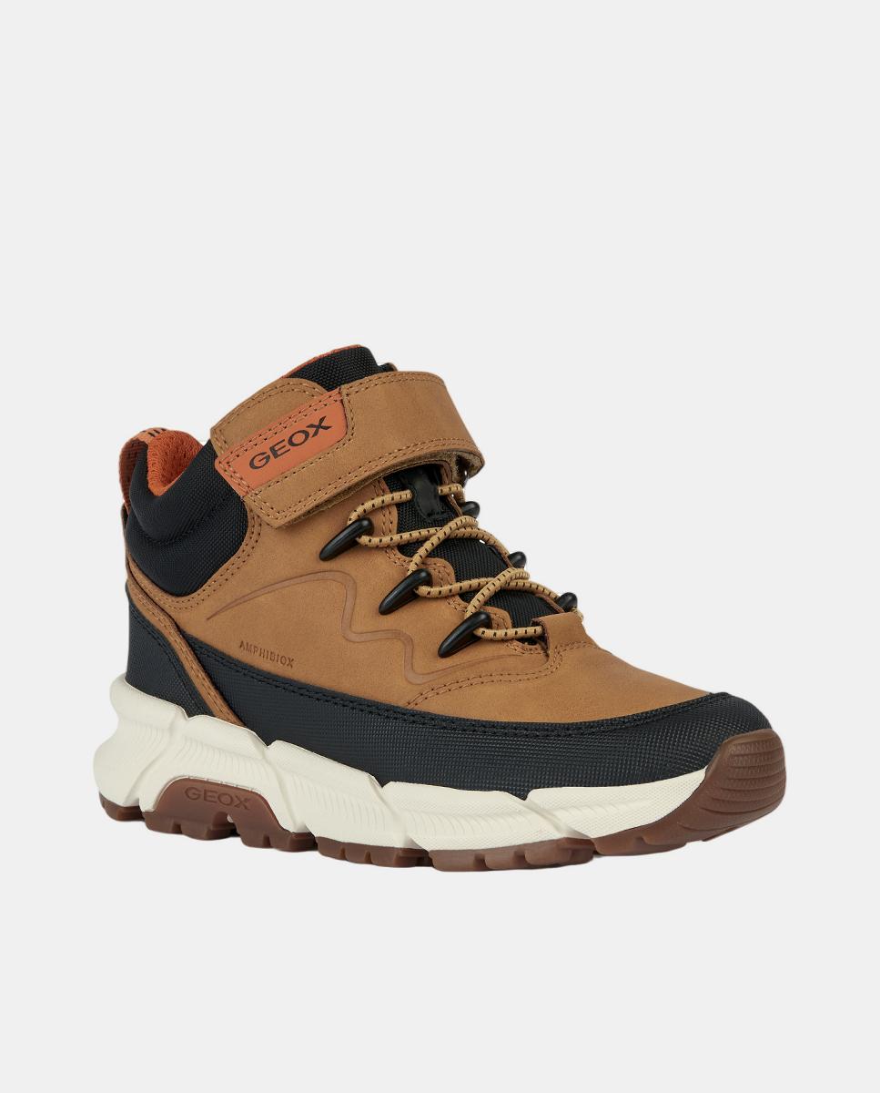 Botins Transpiráveis de Inspiração Outdoor com Sola Ultra Aderente Geox Amarelo-4
