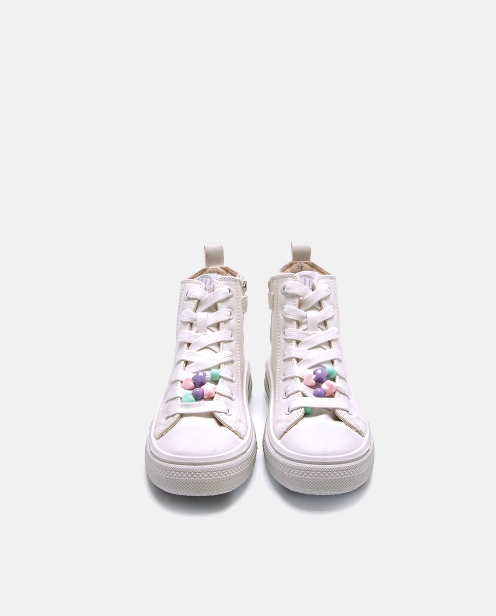 Sapatilhas Tipo Botins Branco-4